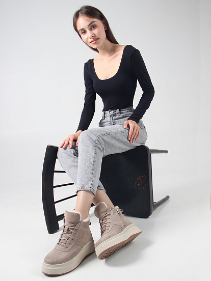 картинка Ботинки ED'ART 260.windy'be. каменный замш от интернет магазина