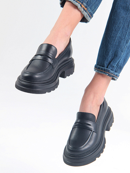 картинка Туфли лоферы ED'ART 175.506'bl. Черный от интернет магазина