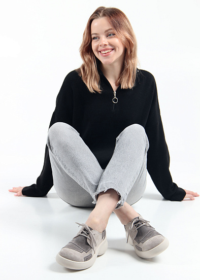 картинка Полуботинки туфли ED'ART 205.927'be. Каменный замша Серый замок от интернет магазина