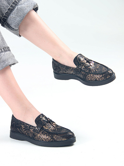 картинка Лоферы лоферы ED'ART 170.2699'bl. Черный грация от интернет магазина