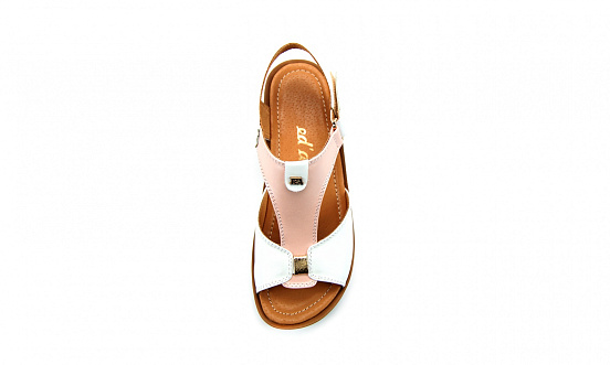 картинка Босоножки ED'ART 2001.228'be.white-pink от интернет магазина