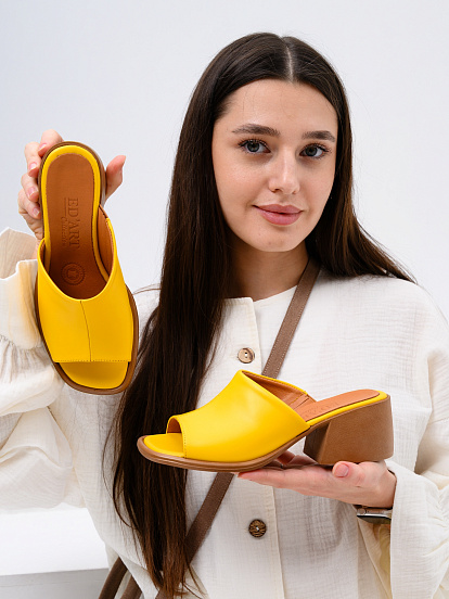 картинка Босоножки ED'ART 4012.23663'br. Желтый+коричневый от интернет магазина