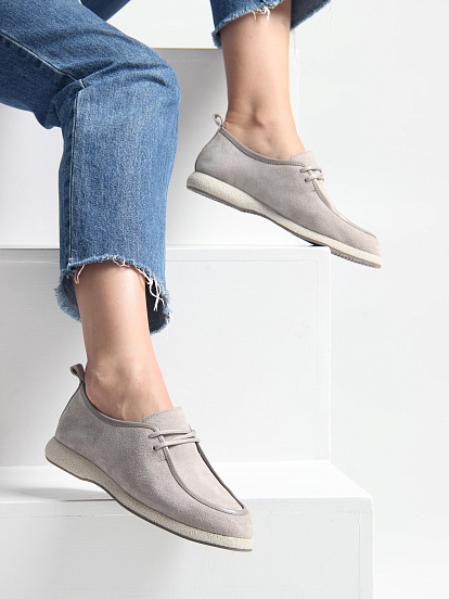 картинка Мокасины ED'ART 191.1607'be. каменный замша от интернет магазина