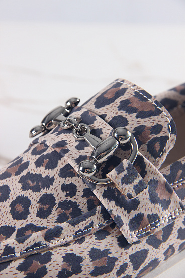 картинка Лоферы туфли ED'ART 172.1841'be. бежевый леопард от интернет магазина