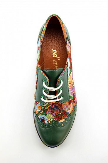 картинка Туфли полуботинки ED'ART 104.berta.green/gobelen3 от интернет магазина