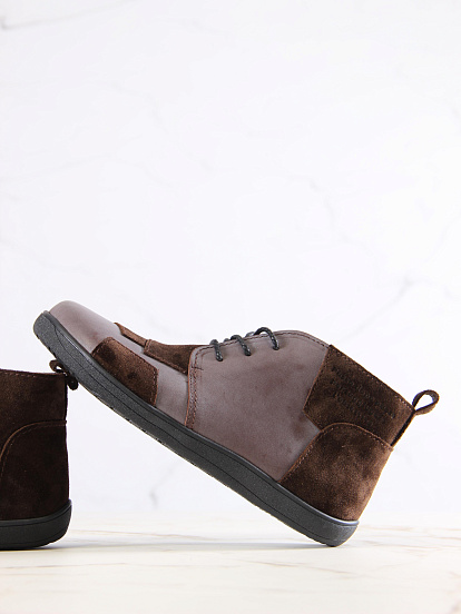 картинка Ботинки ED'ART 305.Ната'bl. Вакса коричневая+корич замша от интернет магазина