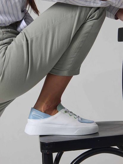 картинка Кеды ED'ART 163.LusiR2'w.Белый-голубой-мята от интернет магазина