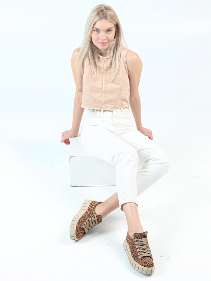 картинка Кеды ED'ART 128.91505'be. коричневый леопард от интернет магазина