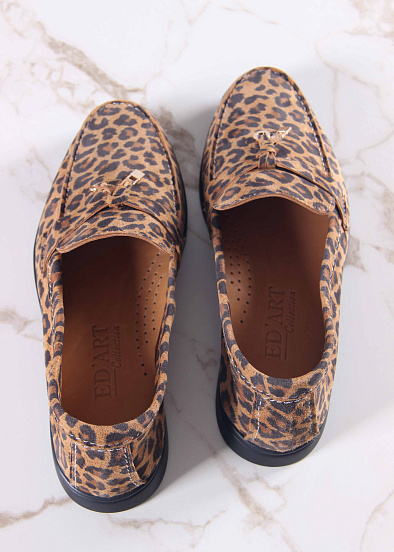 картинка Лоферы туфли ED'ART 170.2614'bl. коричневый леопард от интернет магазина