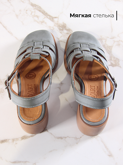 картинка Босоножки ED'ART 5035.23663'bе. Вакса хаки+коричневый от интернет магазина