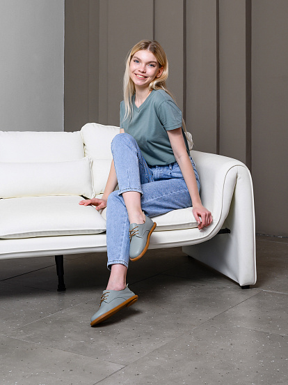 картинка Туфли ED'ART 181.ОКСЕ'br. Лион авокадо+коричневый от интернет магазина