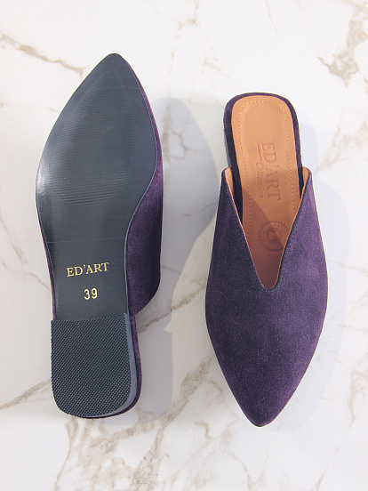 картинка Мюли ED'ART 1001.34104'bl. Сливовая замша от интернет магазина