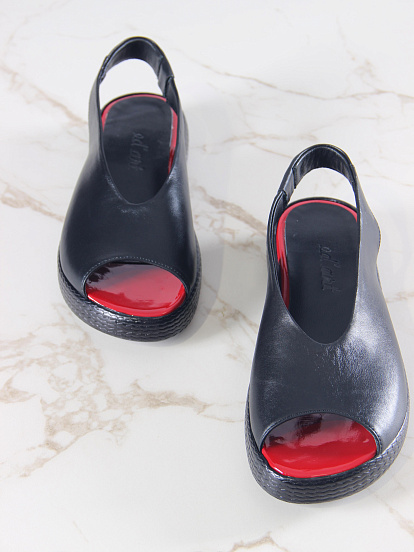 картинка Босоножки ED'ART 1019.2530'bl. красный+черный от интернет магазина