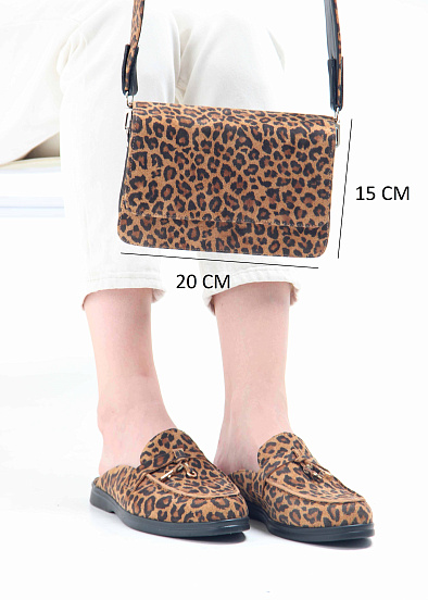 картинка Сумка-клатч ED'ART k08.коричневый леопард от интернет магазина