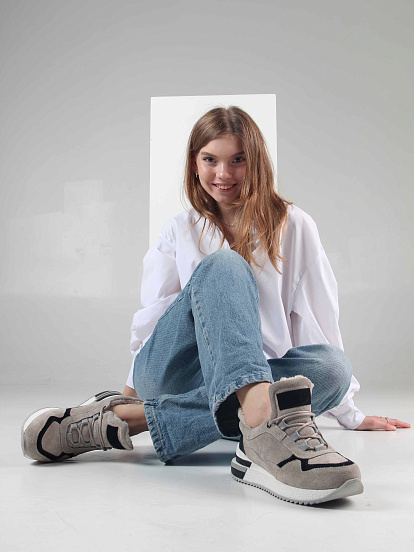 картинка Кроссовки ED'ART 150.mask`gr. каменный замша от интернет магазина