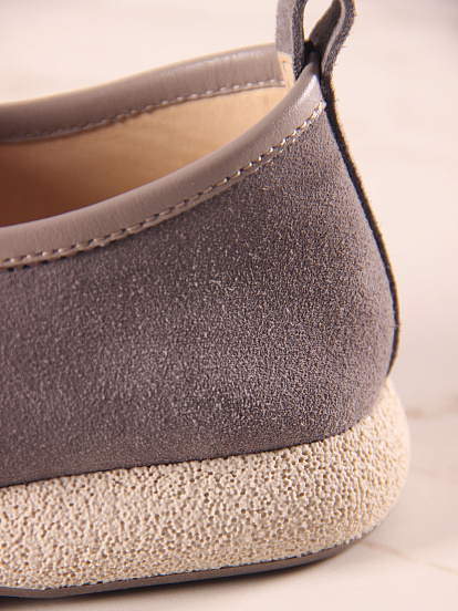 картинка Мокасины ED'ART 191.1607'be. серый замок замша от интернет магазина