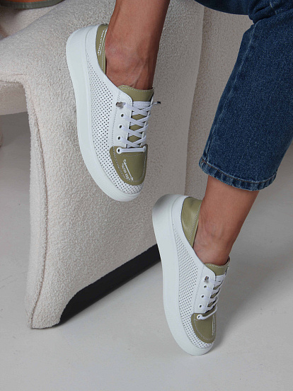 картинка Кеды ED'ART 163.P.LusiR2'w.Белый авокадо от интернет магазина