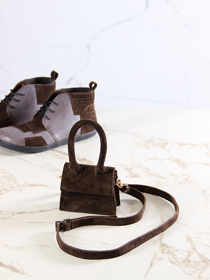 картинка Сумка ED`ART  J 01.Коричневая замша от интернет магазина