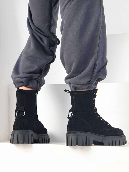 картинка Ботинки ED'ART 329.21153'bl. черный замша от интернет магазина