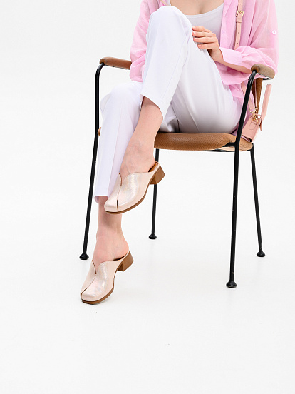 картинка Сабо ED'ART 3200.25294'br. Розовый ибица+коричневый от интернет магазина