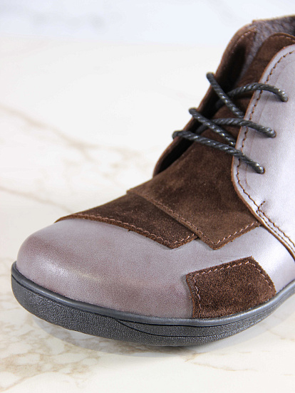 картинка Ботинки ED'ART 305.Ната'bl. Вакса коричневая+корич замша от интернет магазина