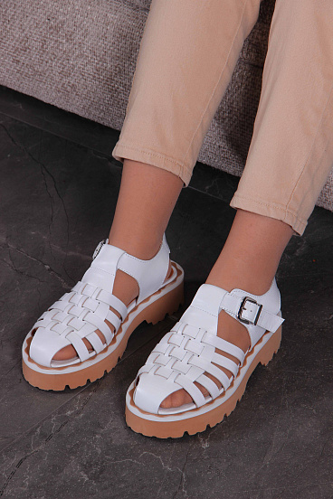 картинка Босоножки ED'ART 2026.5151'be. Белый от интернет магазина