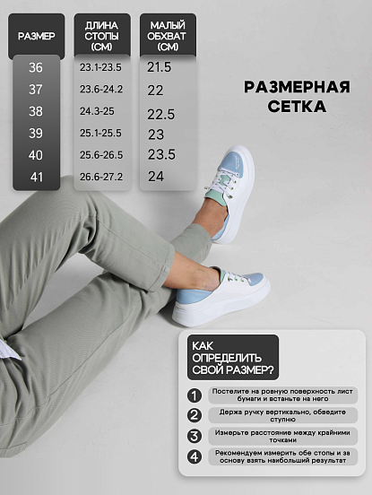 картинка Кеды ED'ART 163.LusiR2'w.Белый-голубой-мята от интернет магазина