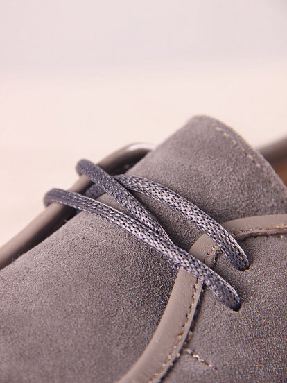 картинка Мокасины ED'ART 191.1607'be. серый замок замша от интернет магазина