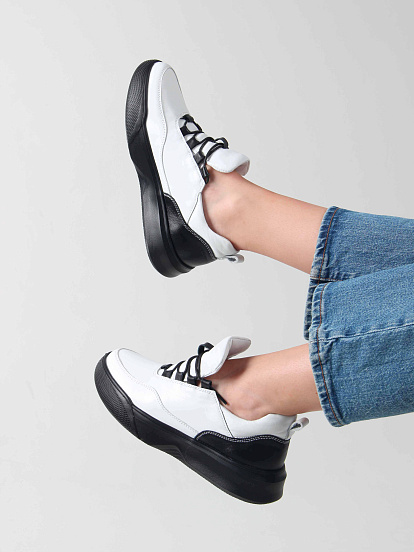 картинка Кроссовки ED'ART 155.2104'bl. Белый черный от интернет магазина