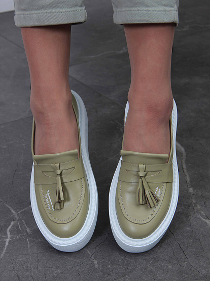 картинка Лоферы ED'ART 167.Lusi23'w. Авокадо-виктория от интернет магазина