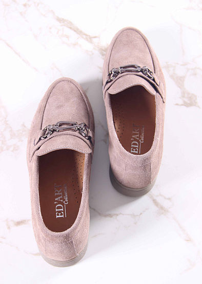 картинка Лоферы туфли ED'ART 172.2614'be. капучино замша от интернет магазина